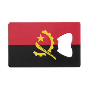 Patriotische angolanische Flagge Geldbeutel Flaschenöffner