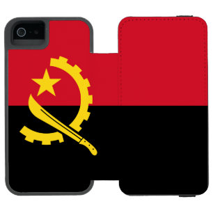 Patriotische angolanische Flagge Incipio Watson™ iPhone 5 Geldbörsen Hülle