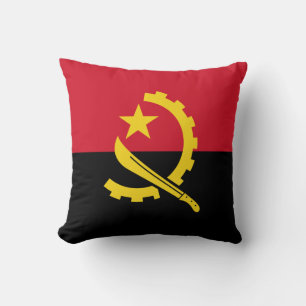 Patriotische angolanische Flagge Kissen