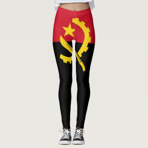 Patriotische angolanische Flagge Leggings