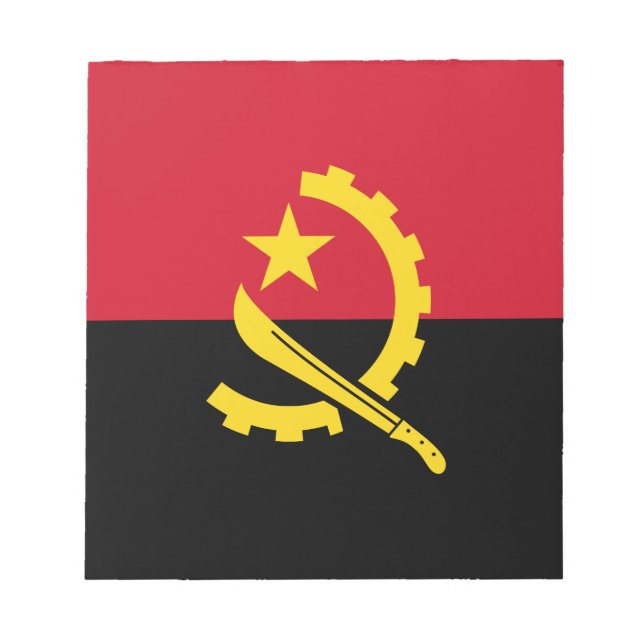Patriotische angolanische Flagge Notizblock (Vorderseite)