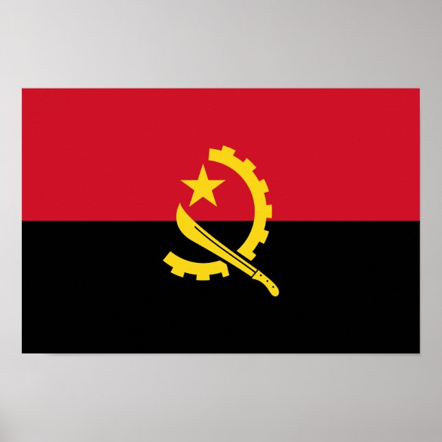 Patriotische angolanische Flagge Poster (Vorne)