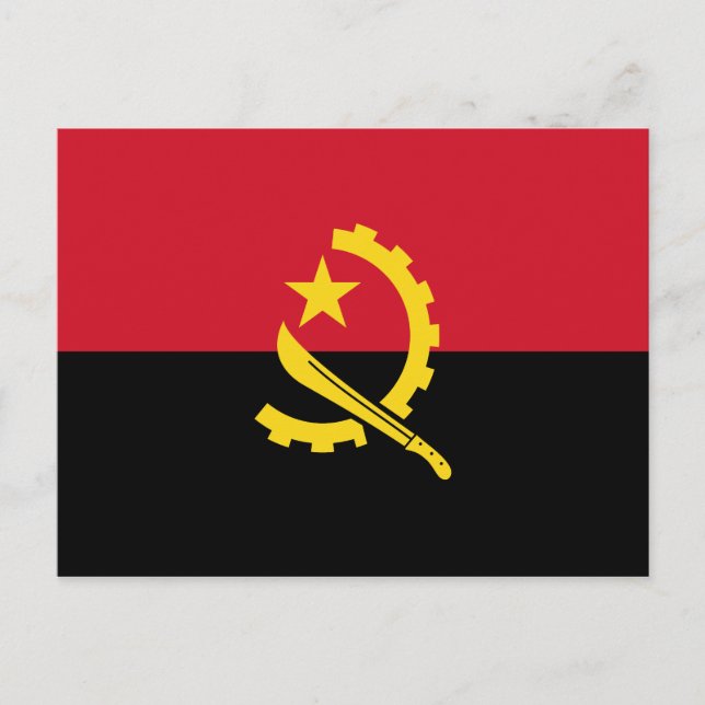 Patriotische angolanische Flagge Postkarte (Vorderseite)