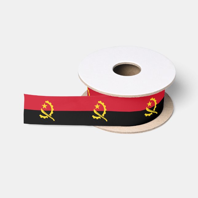 Patriotische angolanische Flagge Satinband (Spule)