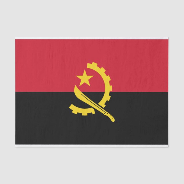 Patriotische angolanische Flagge Seidenpapier (Vorderseite)