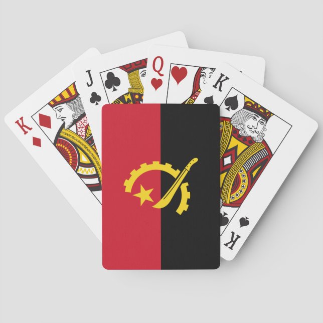 Patriotische angolanische Flagge Spielkarten (Rückseite)