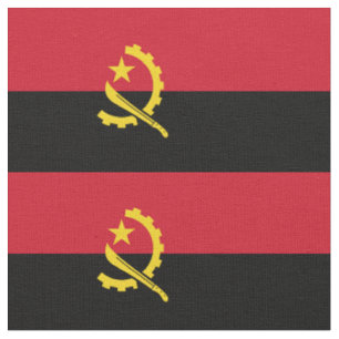 Patriotische angolanische Flagge Stoff