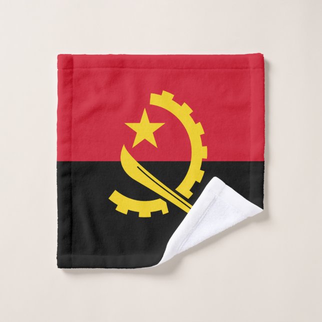 Patriotische angolanische Flagge Waschlappen (Waschlappen)