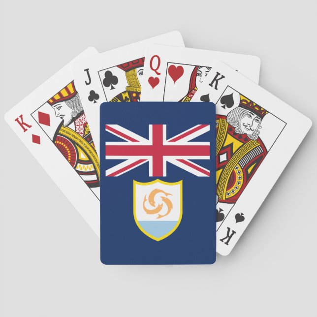 Patriotische Anguilla-Flagge Spielkarten (Rückseite)