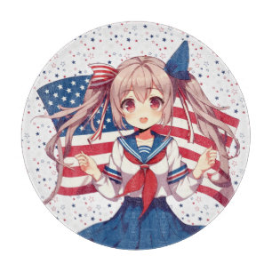 Patriotische Anime in den USA Schneidebrett