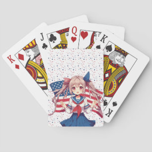 Patriotische Anime in den USA Spielkarten
