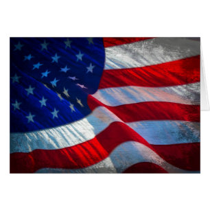 Patriotische Antiquierte Amerikanische Flagge Noti