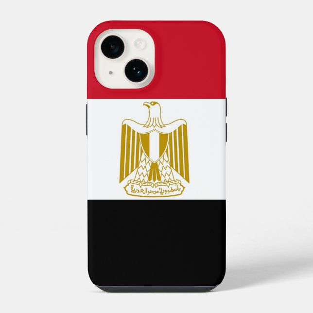 Patriotische Apple Case-Mate, Ägypten-Flagge Case- iPhone 14 Hülle (Rückseite)