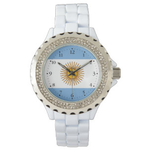 Patriotische argentinische Flagge Armbanduhr