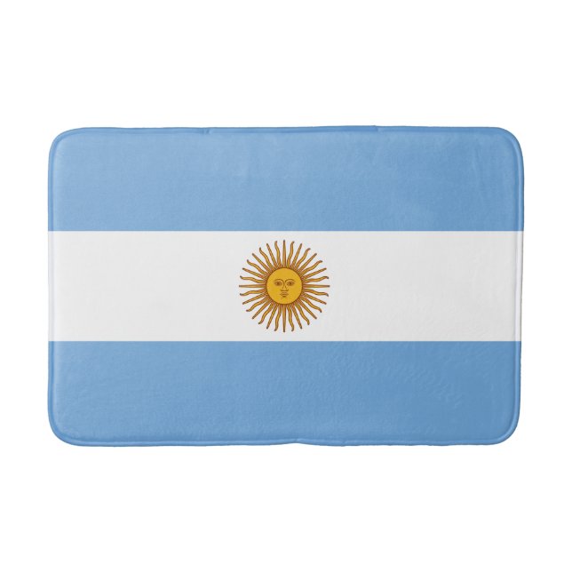 Patriotische argentinische Flagge Badematte (Vorderseite)
