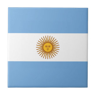Patriotische argentinische Flagge Fliese