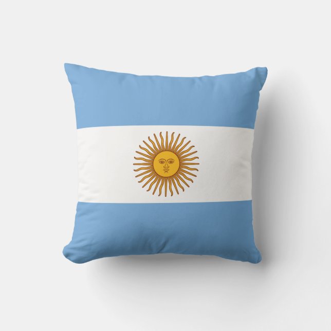 Patriotische argentinische Flagge Kissen (Vorderseite)