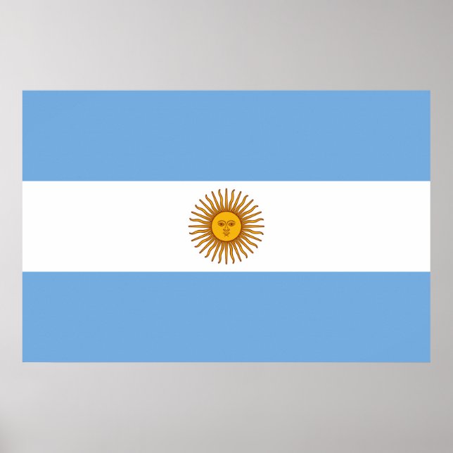 Patriotische argentinische Flagge Poster (Vorne)