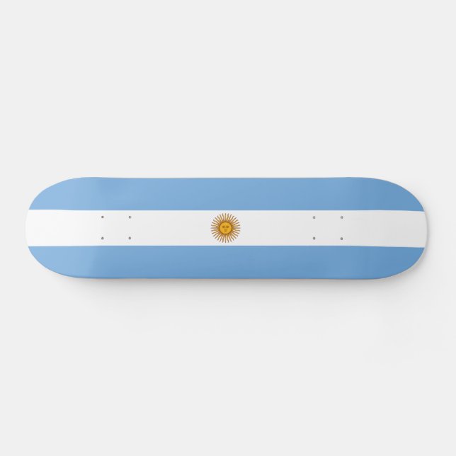 Patriotische argentinische Flagge Skateboard (Horizontal)