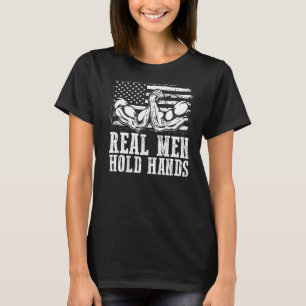 Patriotische Arm Wrestler Arm Wrestling Real Men H T-Shirt
