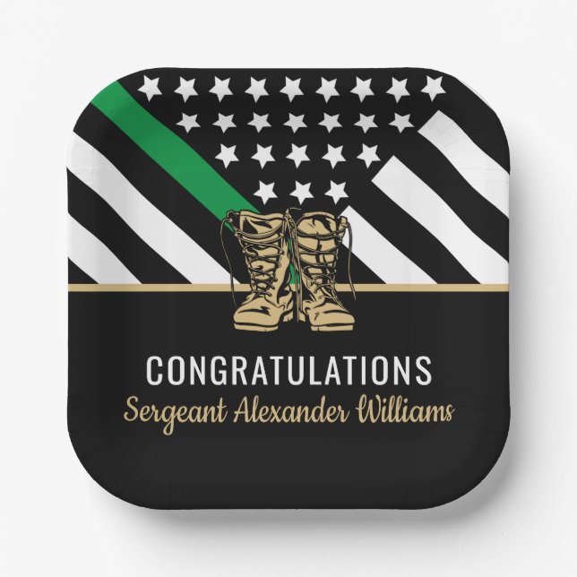 Patriotische Armee der "Green Line Flag Army Patri Pappteller (Vorderseite)
