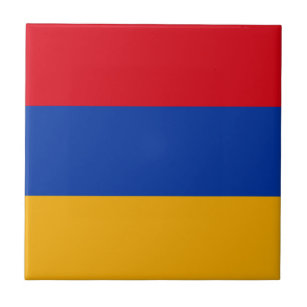 Patriotische armenische Flagge Fliese