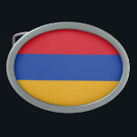 Patriotische armenische Flagge Ovale Gürtelschnalle<br><div class="desc">Die Nationalflagge Armeniens.</div>