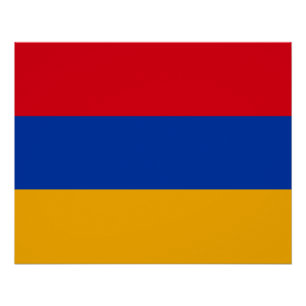 Patriotische armenische Flagge Poster