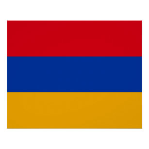 Patriotische armenische Flagge Poster
