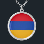 Patriotische armenische Flagge Versilberte Kette<br><div class="desc">Die Nationalflagge Armeniens.</div>