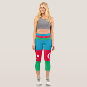 Patriotische Aserbaidschan-Flagge Capri Leggings