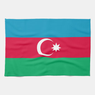 Patriotische Aserbaidschan-Flagge Geschirrtuch