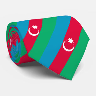 Patriotische Aserbaidschan-Flagge Krawatte