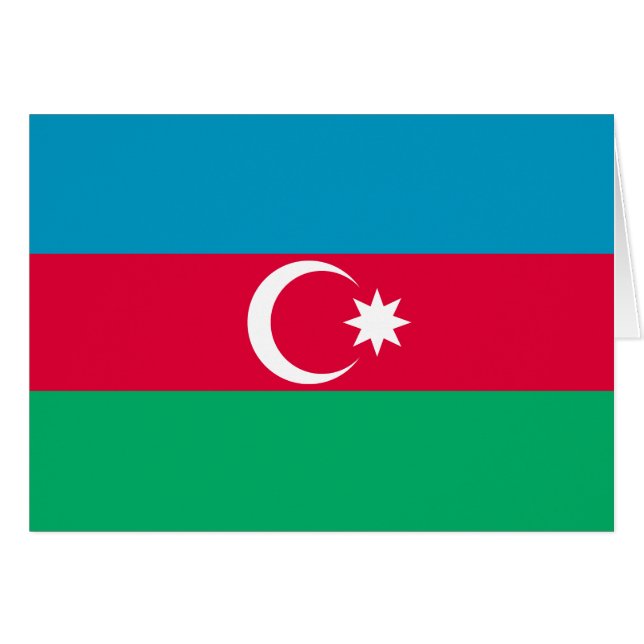 Patriotische aserbaidschanische Flagge (Vorderseite (Horizontal))