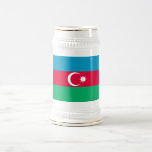 Patriotische aserbaidschanische Flagge Bierglas