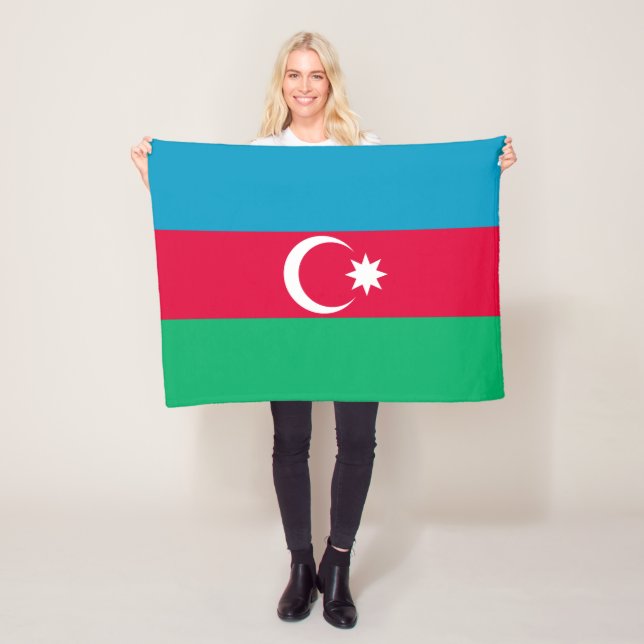 Patriotische aserbaidschanische Flagge Fleece Blan (Beispiel)