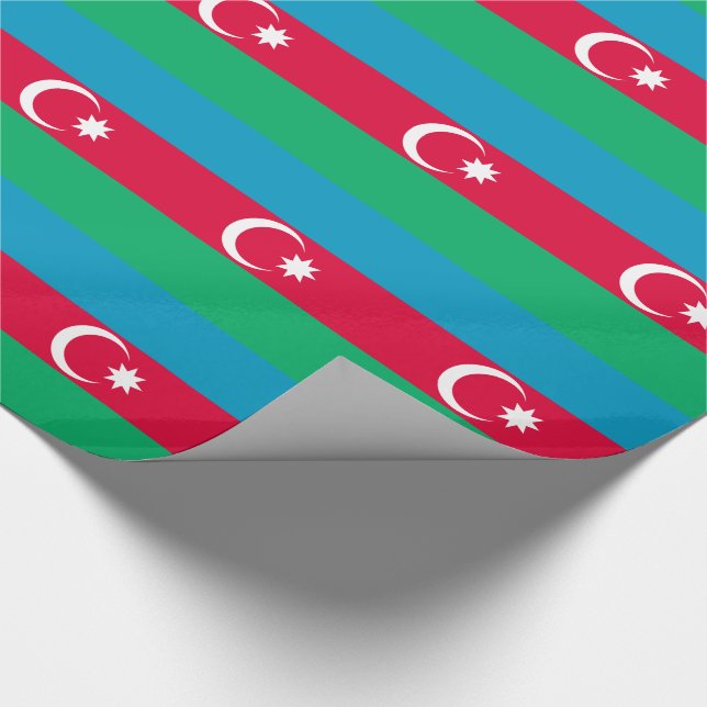 Patriotische aserbaidschanische Flagge Geschenkpapier (Ecke)