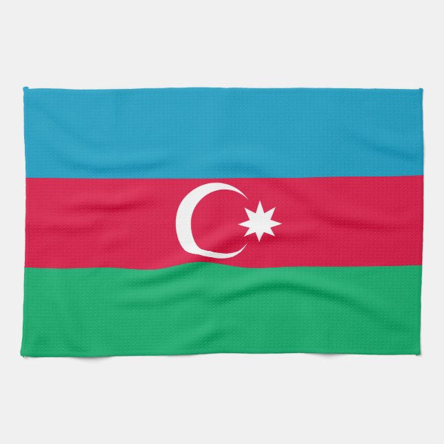 Patriotische aserbaidschanische Flagge Küchentuch (Horizontal)