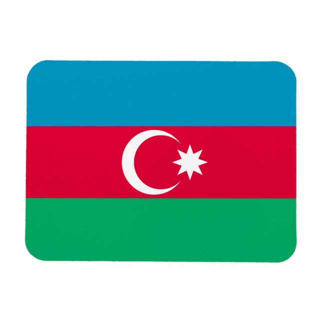 Patriotische aserbaidschanische Flagge Magnet (Horizontal)
