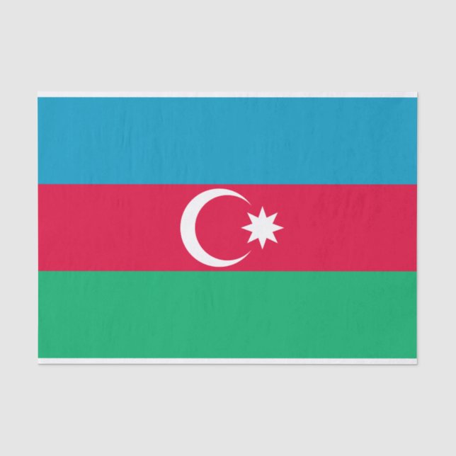 Patriotische aserbaidschanische Flagge Seidenpapier (Vorderseite)