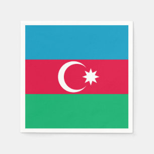 Patriotische aserbaidschanische Flagge Serviette