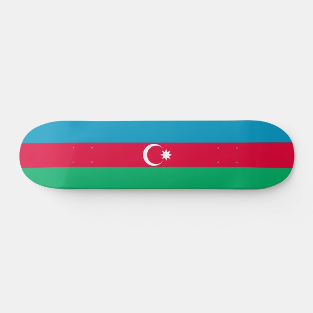 Patriotische aserbaidschanische Flagge Skateboard (Horizontal)
