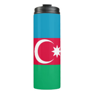 Patriotische Aserbaidschanische Flagge Thermosbecher