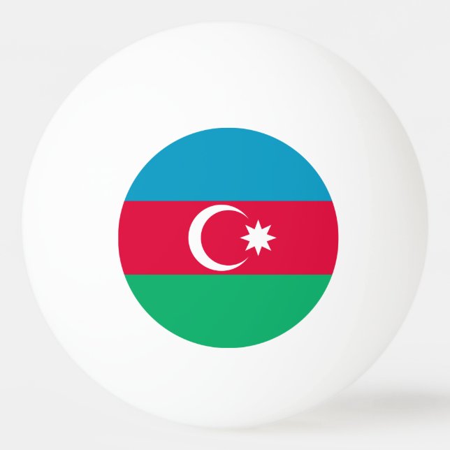 Patriotische aserbaidschanische Flagge Tischtennisball (Vorderseite)