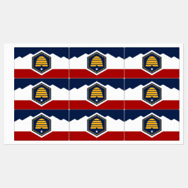 Patriotische Aufkleber mit der Flagge von Utah, US