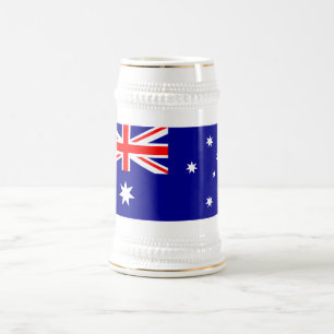 Patriotische australische Flagge Bierglas