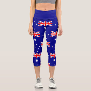 Patriotische australische Flagge Capri Leggings