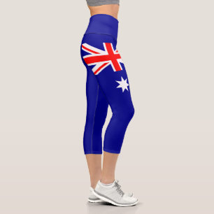 Patriotische australische Flagge Capri Leggings