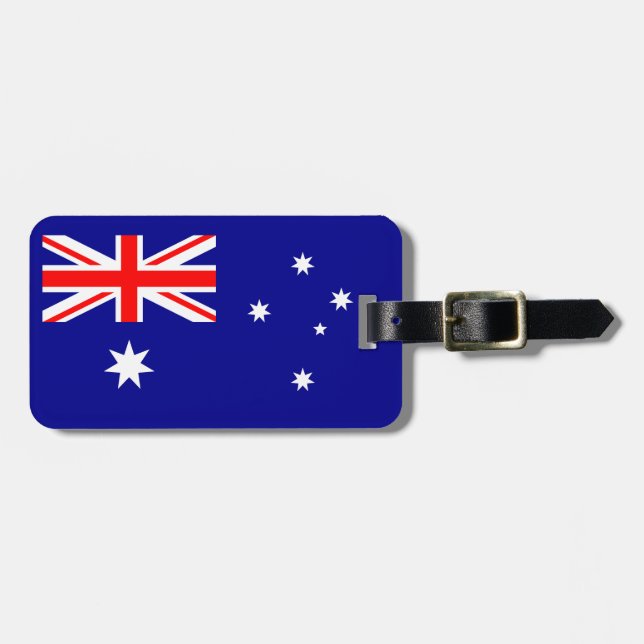 Patriotische australische Flagge Gepäckanhänger (Vorderseite horizontal)