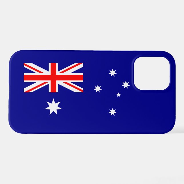Patriotische australische Flagge iPhone 12 Hülle (Rückseite (Horizontal))
